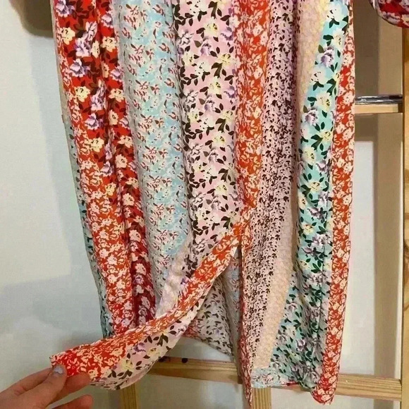 Fig and Flower lined smocked prairie floral boho dress size medium - Picture 6 of 10